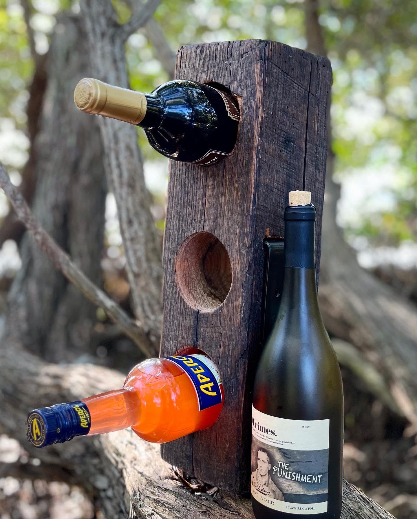 Recycled Beam / Driftwood - Wine Rack
