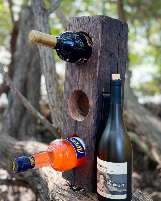 Recycled Beam / Driftwood - Wine Rack