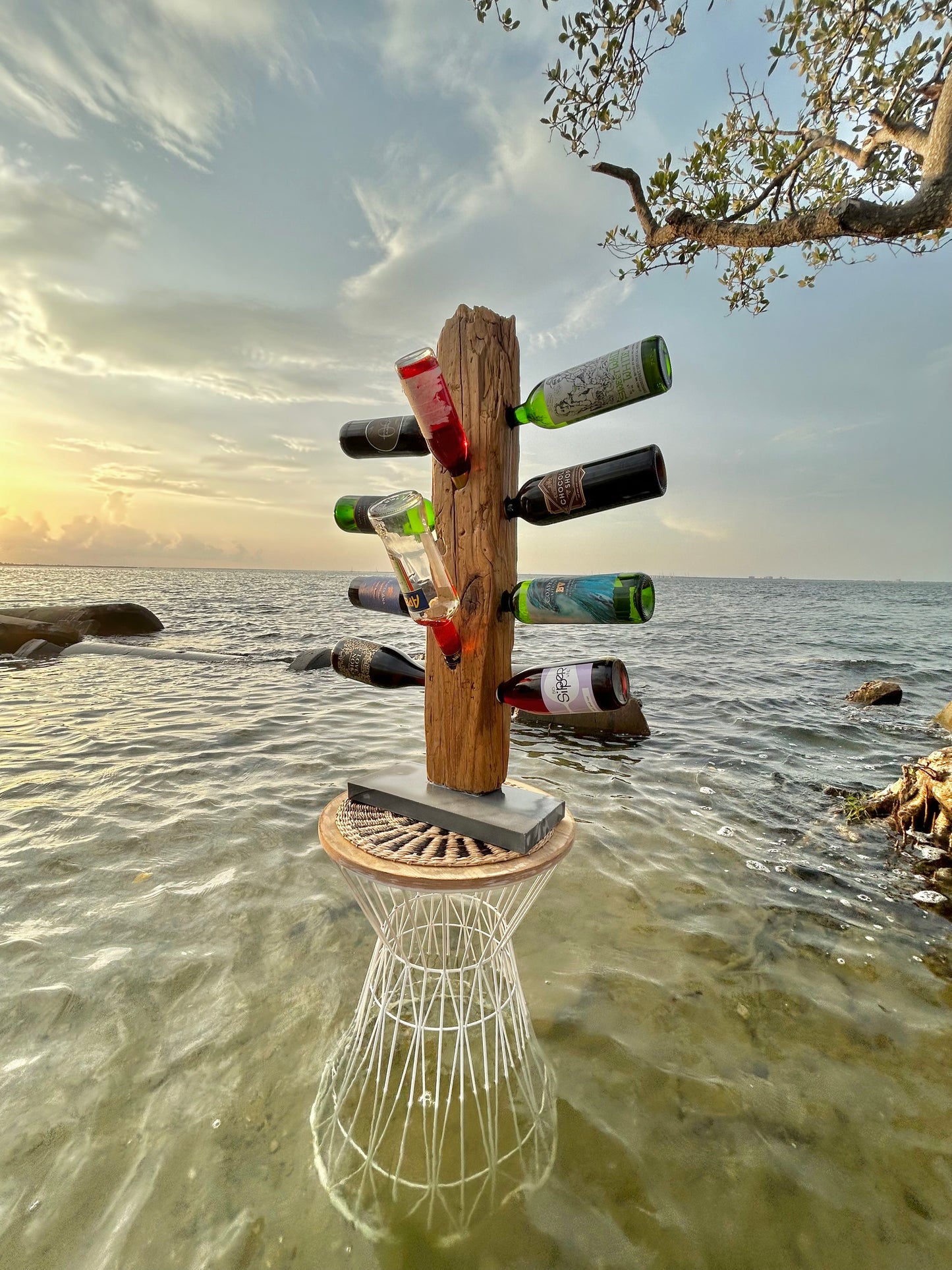 10 Bottle Driftwood Wine Rack