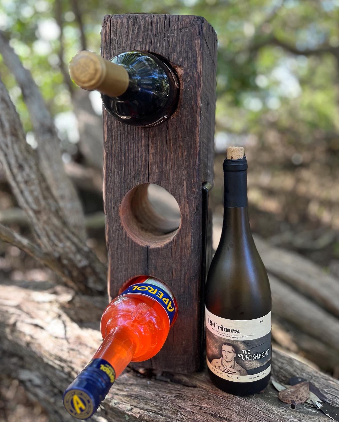 Recycled Beam / Driftwood - Wine Rack